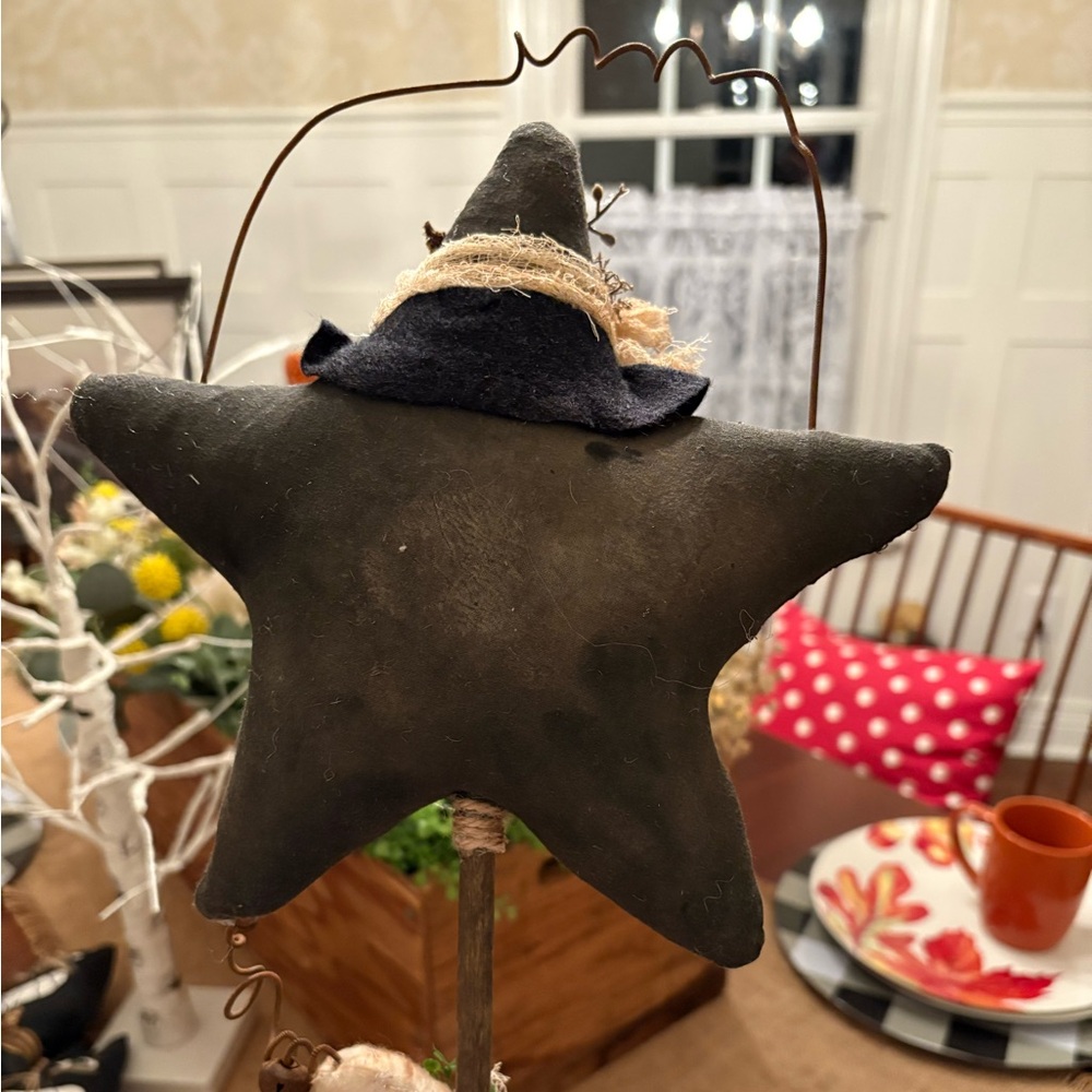 HANDMADE Halloween Star Primitive Cat decoration, folk art - Picture 5 of 6